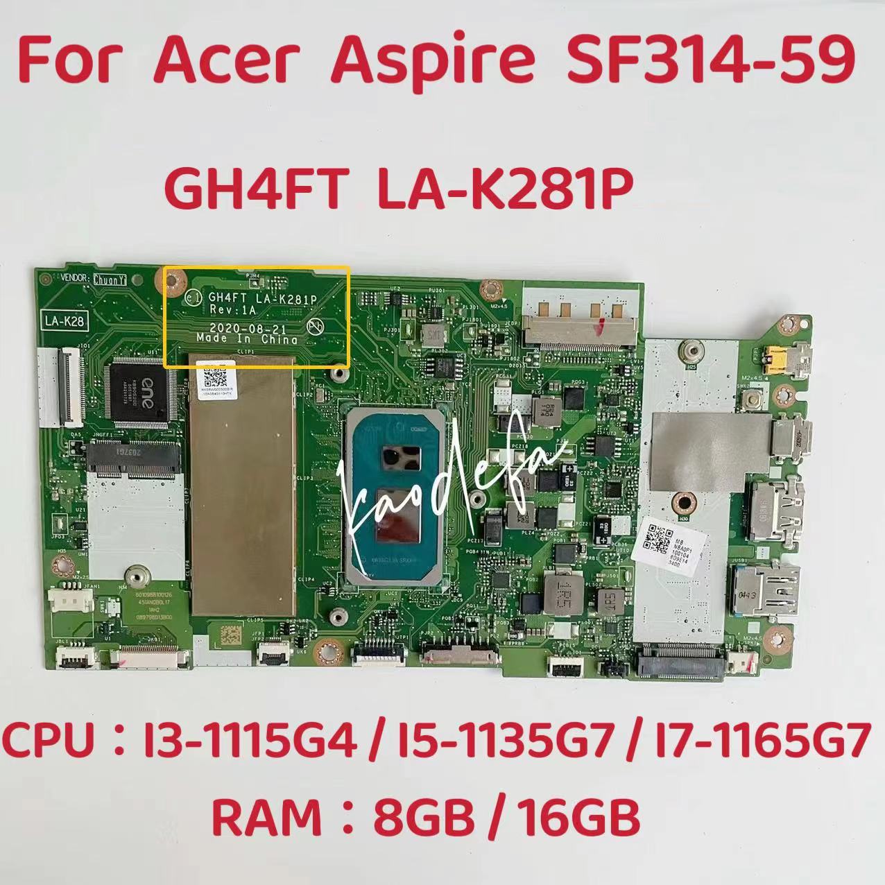 Ddr4 8Gb - Laptop Motherboard For Acer Aspire SF314-59